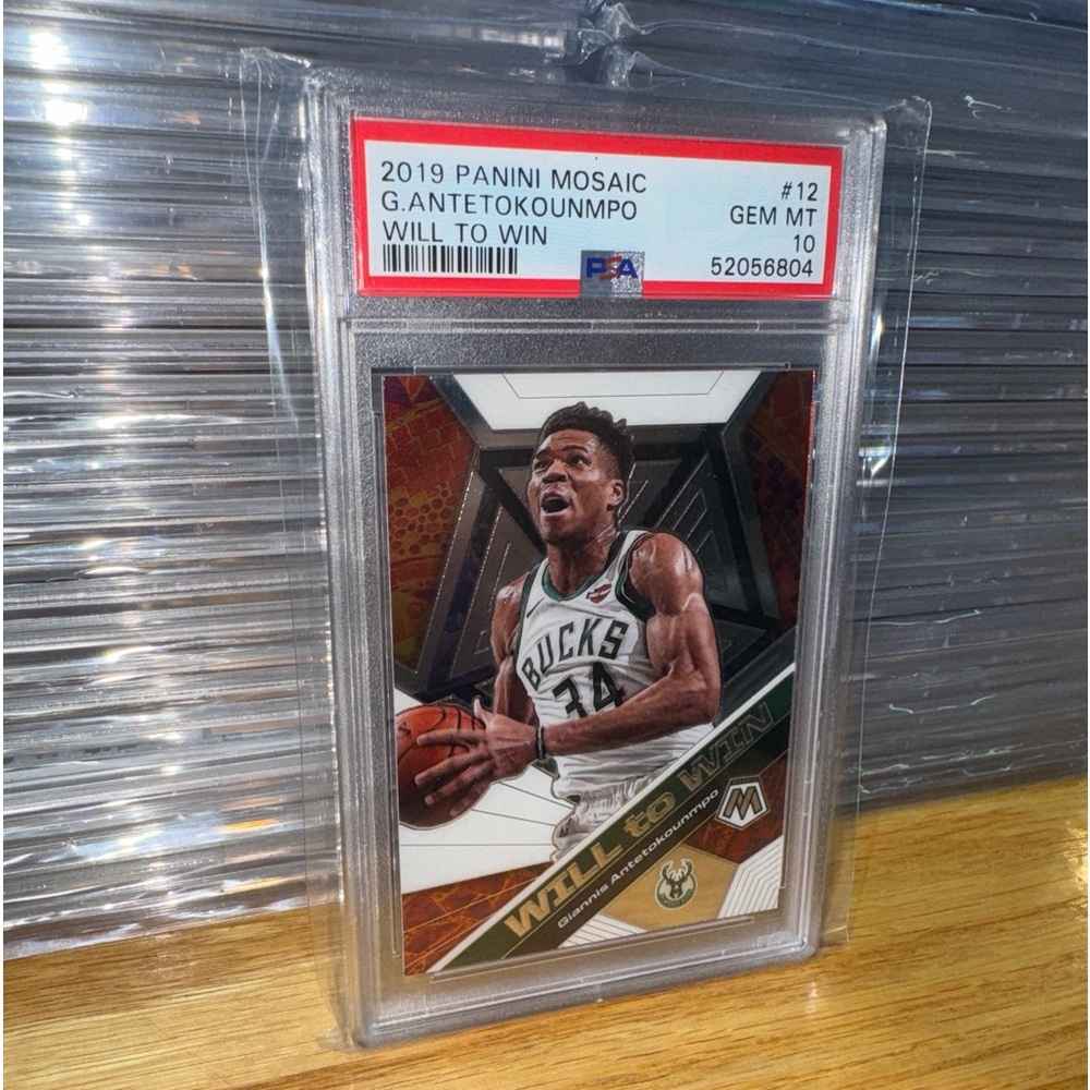 2019-20 Panini Mosaic Giannis Antetokounmpo PSA 10 Gem Mint Greek Freak Bucks